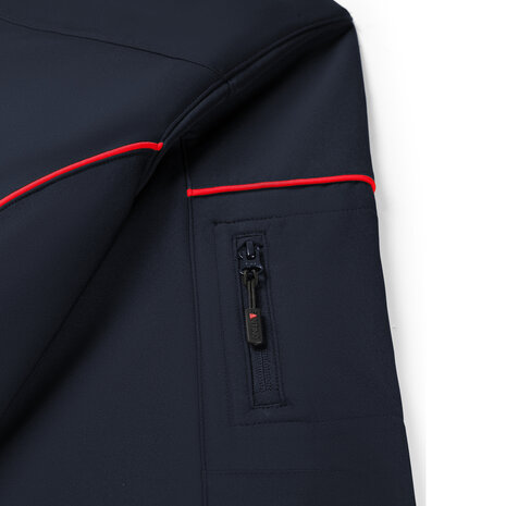 Softshell Jacket Curtis Real Navy/Red S t/m 5XL (Maat 4XL en 5XL leverbaar medio mei)