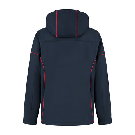 Softshell Jacket Curtis Real Navy/Red S t/m 5XL (Maat 4XL en 5XL leverbaar medio mei)