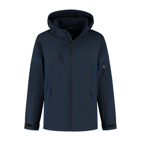 Softshell Jacket Curtis Real Navy/Royal Blue S t/m 5XL (Maat 4XL en 5XL leverbaar medio mei)