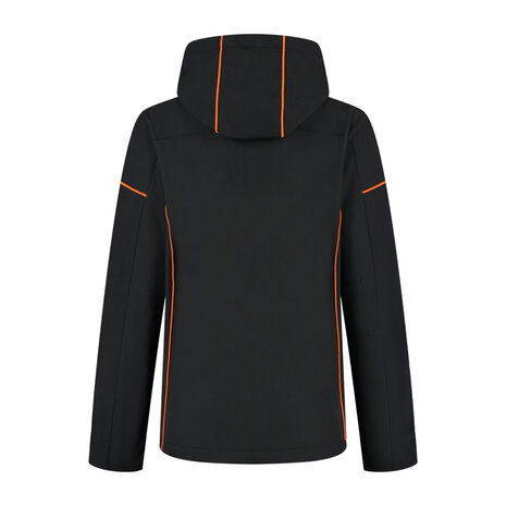 Softshell Jacket Curtis Ladies Black/Orange XS t/m XXL (Maat XS en XXL leverbaar medio juni)