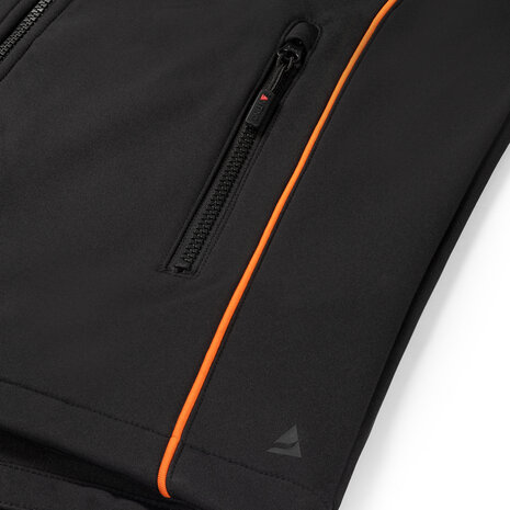 Softshell Jacket Curtis Ladies Black/Orange XS t/m XXL (Maat XS en XXL leverbaar medio juni)