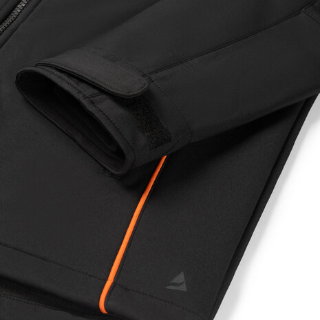 Softshell Jacket Curtis Ladies Black/Orange XS t/m XXL (Maat XS en XXL leverbaar medio juni)