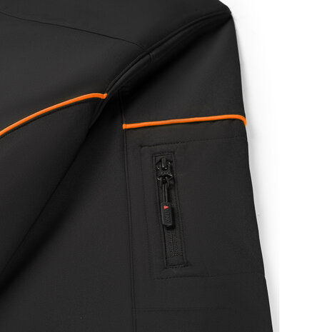 Softshell Jacket Curtis Ladies Black/Orange XS t/m XXL (Maat XS en XXL leverbaar medio juni)