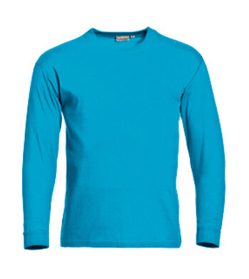 T-shirt James Long Sleeve Aqua  S t/m 3XL (Maat L niet leverbaar)