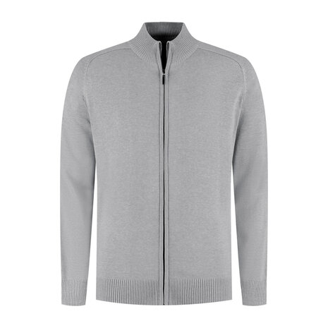 Zip cardigan Plano Sport Grey S t/m 3XL (Leverbaar vanaf 29-10-2025)