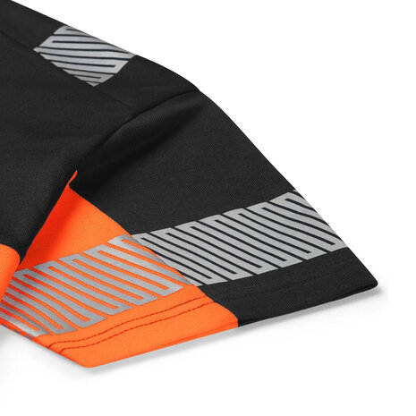 T-shirt Haris Black/Fluor Orange S t/m 5XL