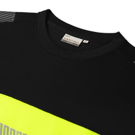 T-shirt Haris Black/Fluor Yellow S t/m 5XL