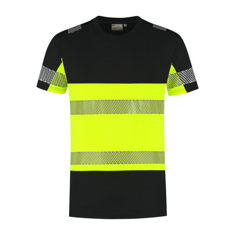 T-shirt Haris Black/Fluor Yellow S t/m 5XL