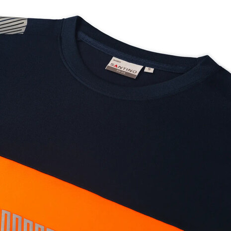 T-shirt Haris Real Navy/Fluor Orange S t/m 5XL