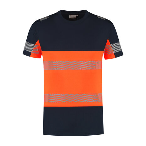 T-shirt Haris Real Navy/Fluor Orange S t/m 5XL
