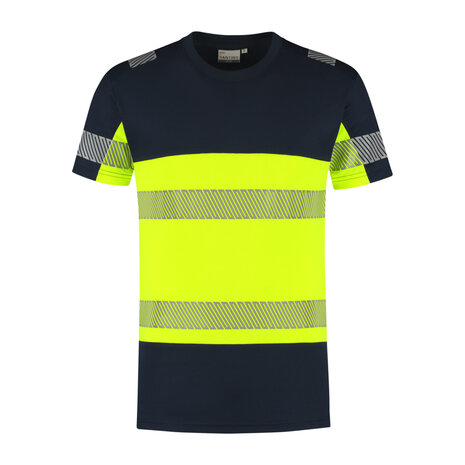 T-shirt Haris Real Navy/Fluor Yellow S t/m 5XL