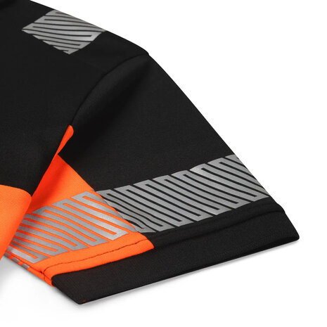 Poloshirt Heda Black/Fluor Orange S t/m 5XL