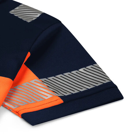 Poloshirt Heda Real Navy/Fluor Orange S t/m 5XL