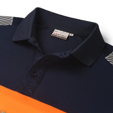 Poloshirt Heda Real Navy/Fluor Orange S t/m 5XL