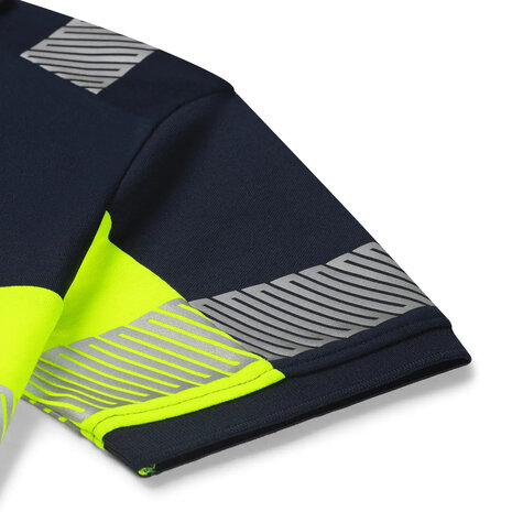 Poloshirt Heda Real Navy/Fluor Yellow S t/m 5XL