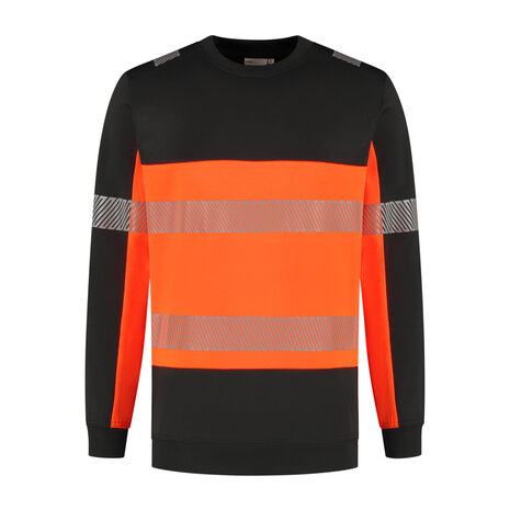 Sweater Hudson Black/Fluor Orange S t/m 5XL