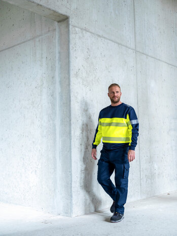 Sweater Hudson Black/Fluor Yellow S t/m 5XL