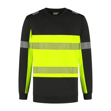 Sweater Hudson Black/Fluor Yellow S t/m 5XL