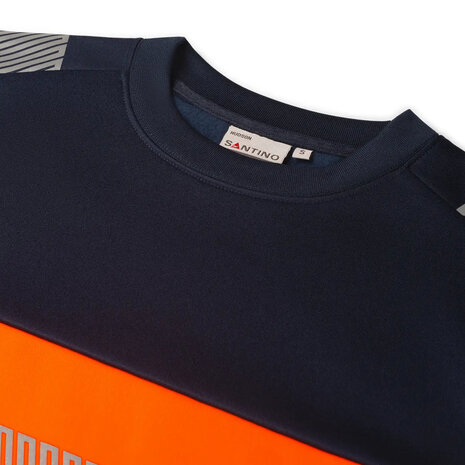 Sweater Hudson Real Navy/Fluor Orange S t/m 5XL