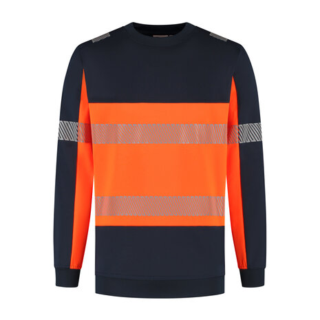 Sweater Hudson Real Navy/Fluor Orange S t/m 5XL