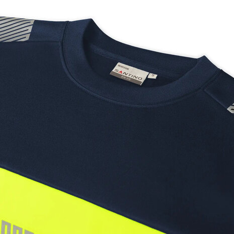 Sweater Hudson Real Navy/Fluor Yellow S t/m 5XL