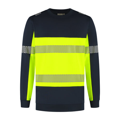 Sweater Hudson Real Navy/Fluor Yellow S t/m 5XL
