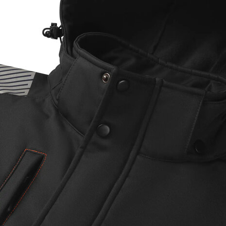 Softsthell Jacket Hinto Black/Fluor Orange S t/m 5XL