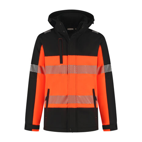 Softsthell Jacket Hinto Black/Fluor Orange S t/m 5XL