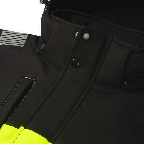Softsthell Jacket Hinto Black/Fluor Yellow S t/m 5XL