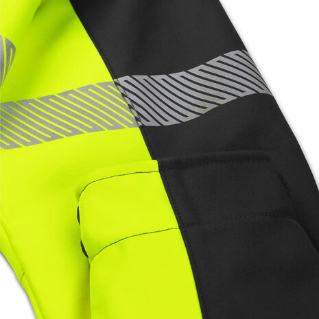Softsthell Jacket Hinto Black/Fluor Yellow S t/m 5XL
