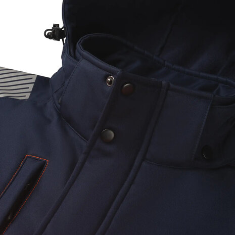 Softsthell Jacket Hinto Real Navy/Fluor Orange S t/m 5XL