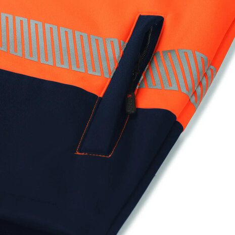 Softsthell Jacket Hinto Real Navy/Fluor Orange S t/m 5XL