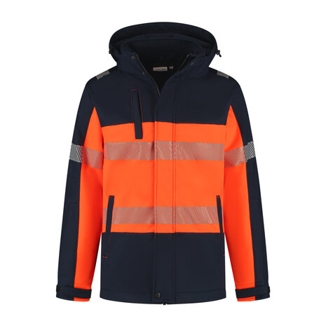 Softsthell Jacket Hinto Real Navy/Fluor Orange S t/m 5XL