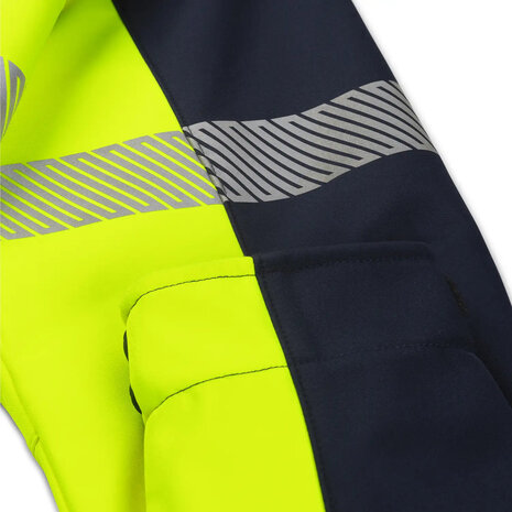 Softsthell Jacket Hinto Real Navy/Fluor Yellow S t/m 5XL