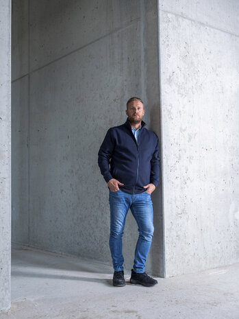 Sweatvest Luis Cobalt Blue XS t/m 6XL (Leverbaar januari 2026)