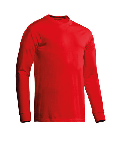 T-shirt James Long Sleeve Red  S t/m 5XL (Maat XL en XXL leverbaar vanaf 09-06-2024, 3XL niet leverbaar)