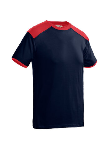 T-Shirt Ti&euml;sto Real Navy / Red  S t/m 5XL (Maat L en 5XL leverbaar vanaf 10-05-2025)