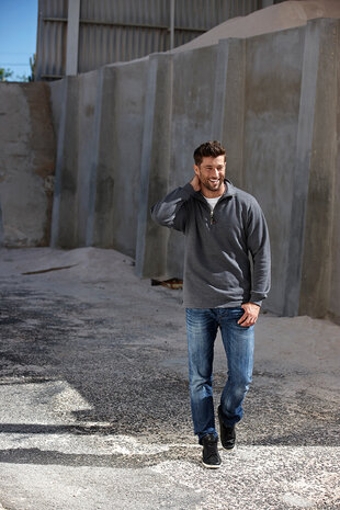 Zipsweater Alex Dark Grey  S  t/m  5XL (Maat L niet leverbaar)