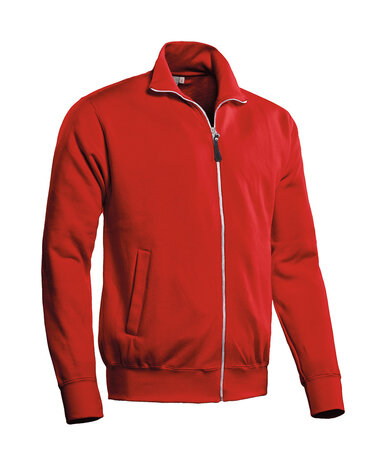 Full zip Sweatjack Onno Red  S  t/m  3XL (Maat M en L niet leverbaar)