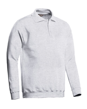 Polosweater Robin Ash Grey   XS  t/m  5XL (Maat XL niet leverbaar)