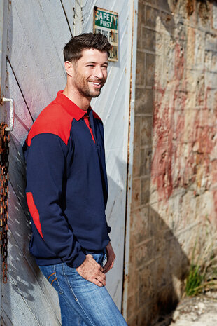 Sweater Tesla  Lime / Real Navy  S  t/m 5XL 
