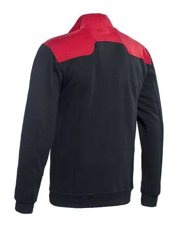 Zipsweater Tokyo Black / Red  S  t/m  5XL 