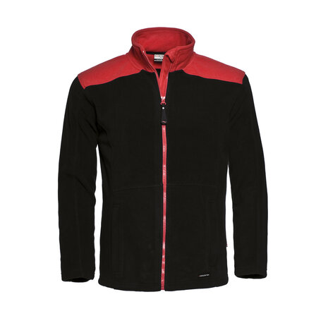 Fleecevest Trento  Black/Red  S  t/m  5XL