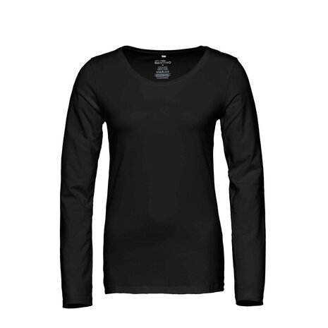 T-shirt Juna Long Sleeve Black XS t/m XXL (Maat XS t/m L niet meer leverbaar) (Let op: uitlopend!)