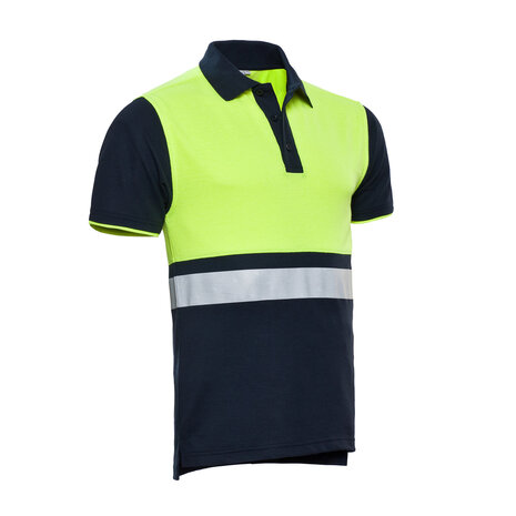 Poloshirt Hamburg Real Navy / Fluor Yellow S t/m 5XL