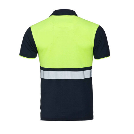 Poloshirt Hamburg Real Navy / Fluor Yellow S t/m 5XL 