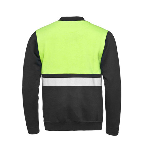 Sweater Helsinki Graphite / Fluor Yellow S t/m 5XL (Maat L niet leverbaar)