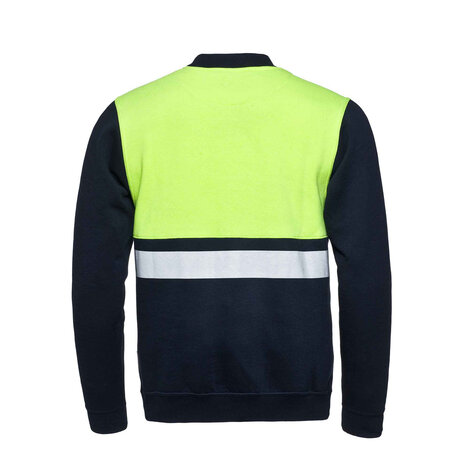 Sweater Helsinki Real Navy / Fluor Yellow S t/m 5XL