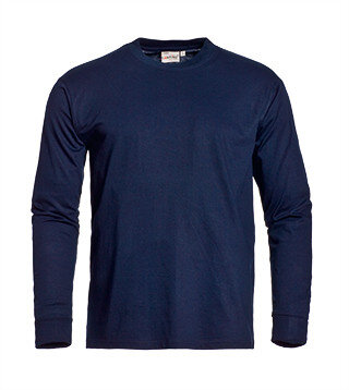 T-shirt James Long Sleeve Real Navy  XS t/m 5XL (Maat 5XL leverbaar vanaf 12-04-2024)