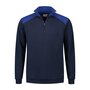 Zipsweater Tokyo Real Navy / Royal Blue  S  t/m  5XL (Maat 3XL en 5XL leverbaar vanaf 01-06-2025)